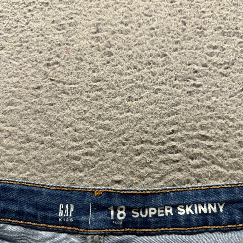 Gap Jeans Boys 18 Blue Cotton Denim Super Skinny Leg Faded Streetwear Stretch